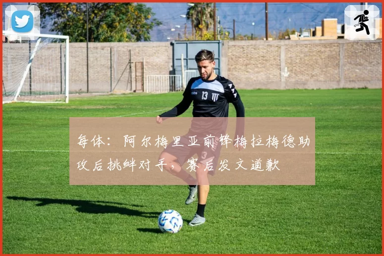 每体：阿尔梅里亚前锋梅拉梅德助攻后挑衅对手，赛后发文道歉